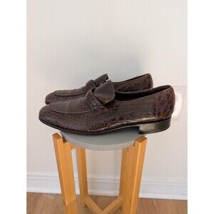 Full Genuine Crocodile Penny Men Brown Loeafer Sz 11